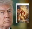 ¿Trump ahora se cree Jesús? Se enfrentó con el Papa y publica imagen donde se hace “el Mesías”