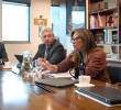 Tanto el ministro designado de Justicia como la fiscal Luz Adriana Camargo se encontraron previo a la entrada del gobierno de Abelardo de la Espriella. Foto: Fiscalía.