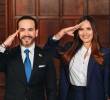 Clara Lucía Sandoval, nueva gerente para Bogotá, junto al presidente Abelardo de la Espriella y el alcalde Carlos Fernando Galán. FOTO: Presidencia.