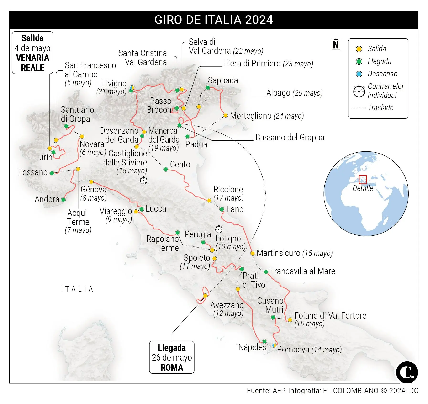 176 corredores inician la aventura del Giro de Italia 2024, entre ellos 6 colombianos