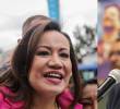 Carolina Corcho e Iván Cepeda compitieron en la consulta del Pacto en octubre, de la que Cepeda quedó ganador para ser candidato por ese partido a la Presidencia. FOTOS: Colprensa