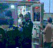 El hombre herido recibió atención inmediata por una ambulancia de la secretaría de Salud. FOTO: CORTESÍA
