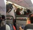 Momentos de las amenazas en un vuelo entre Bucaramanga y Bogotá. FOTO: REDES SOCIALES
