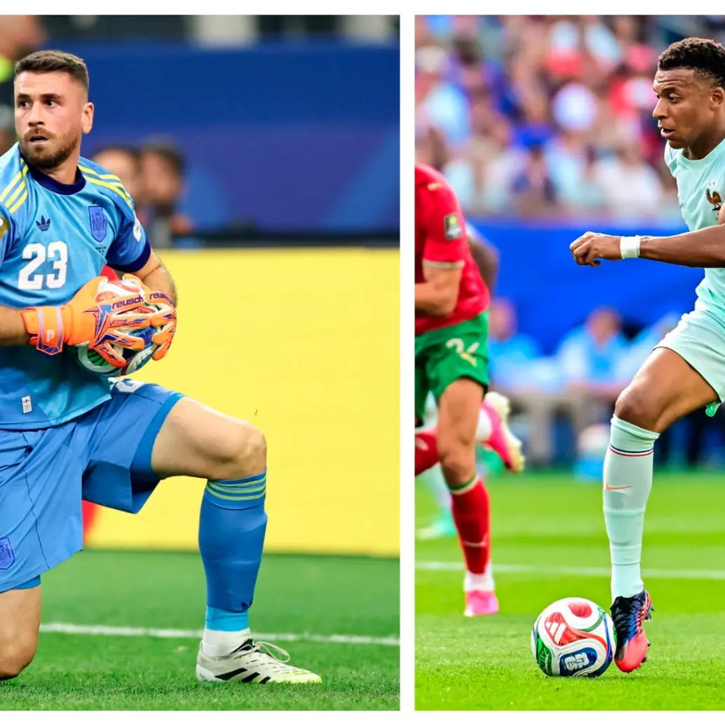 Unai Simón, uno de los mejores porteros del Mundial, contra Kylian Mbappé, entre los delanteros más destacados. Ese será uno de los duelos que se verá este martes en la semifinal del Mundial. FOTOS GETTY