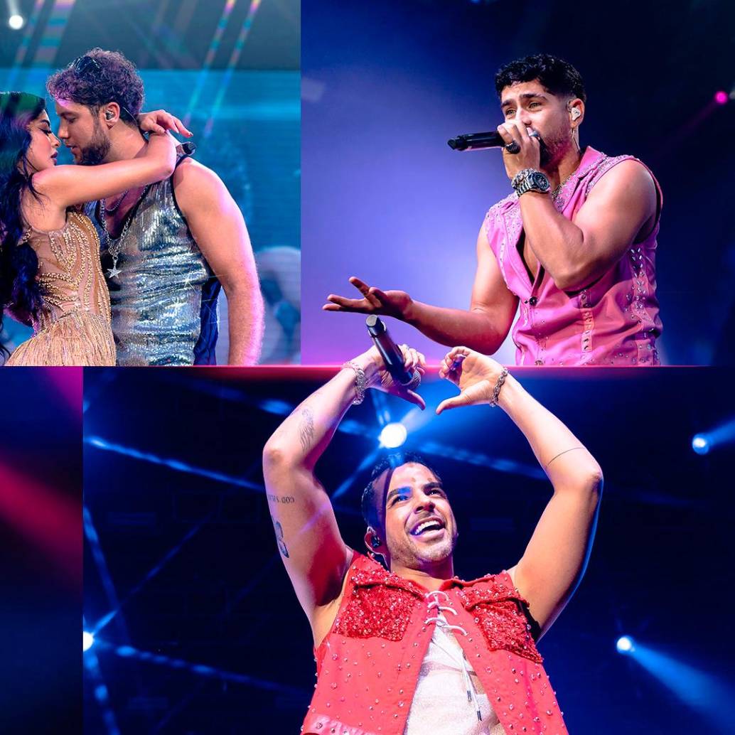 Los integrantes de La Reina del Flow en sus conciertos en Argentina. FOTO Cortesía Caracol Televisión