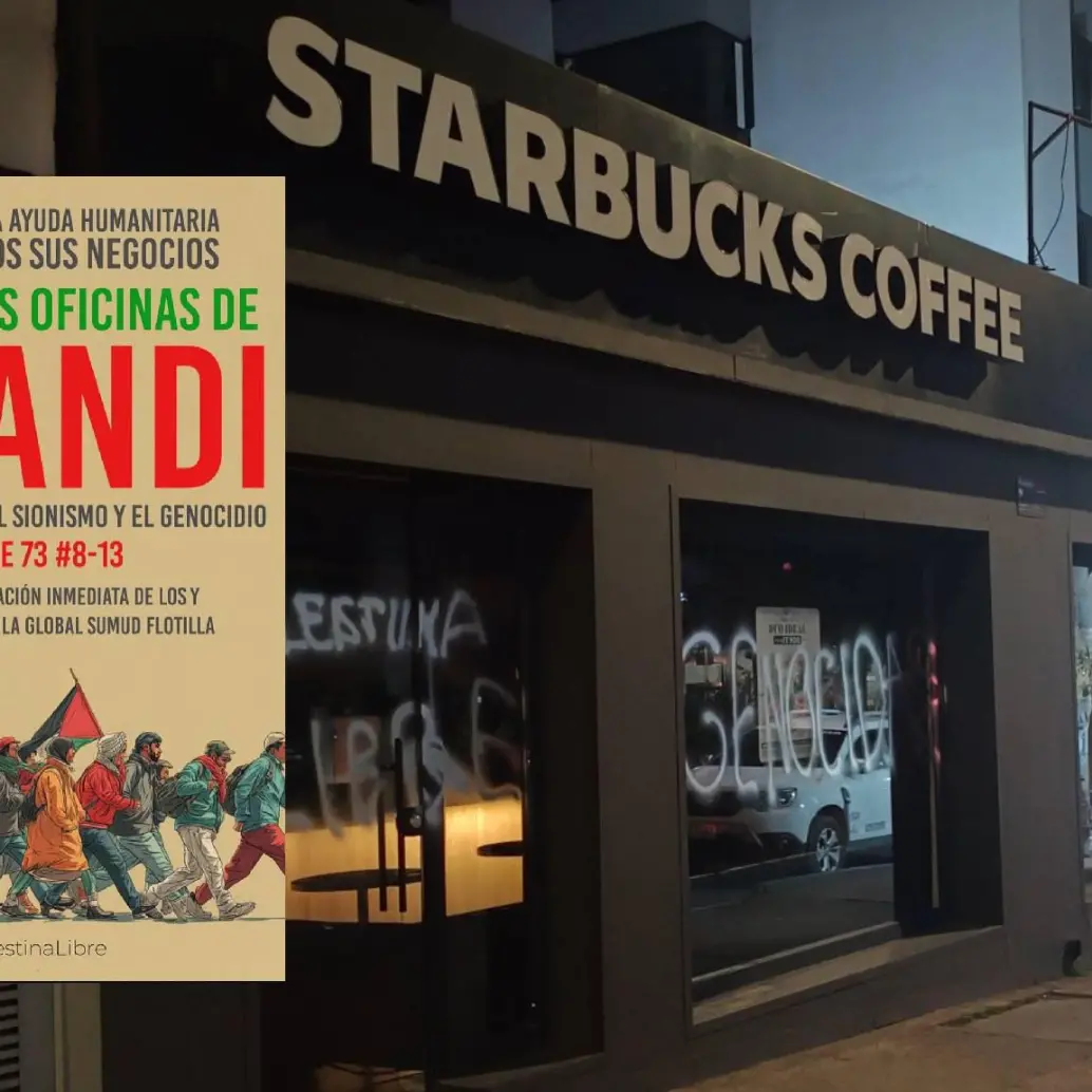Esta franquicia de Starbucks en la calle 72 en Bogotá, cerca a la sede de la Andi, fue bandalizada el miércoles 1 de octubre en la noche. FOTOS: Cortesía La FM y redes sociales