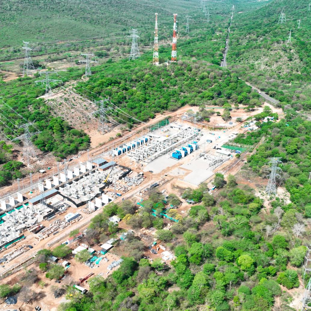 Aspecto general de la nueva infraestructura eléctrica entregada por Intercolombia en el norte de Colombia. FOTO cortesía ISA