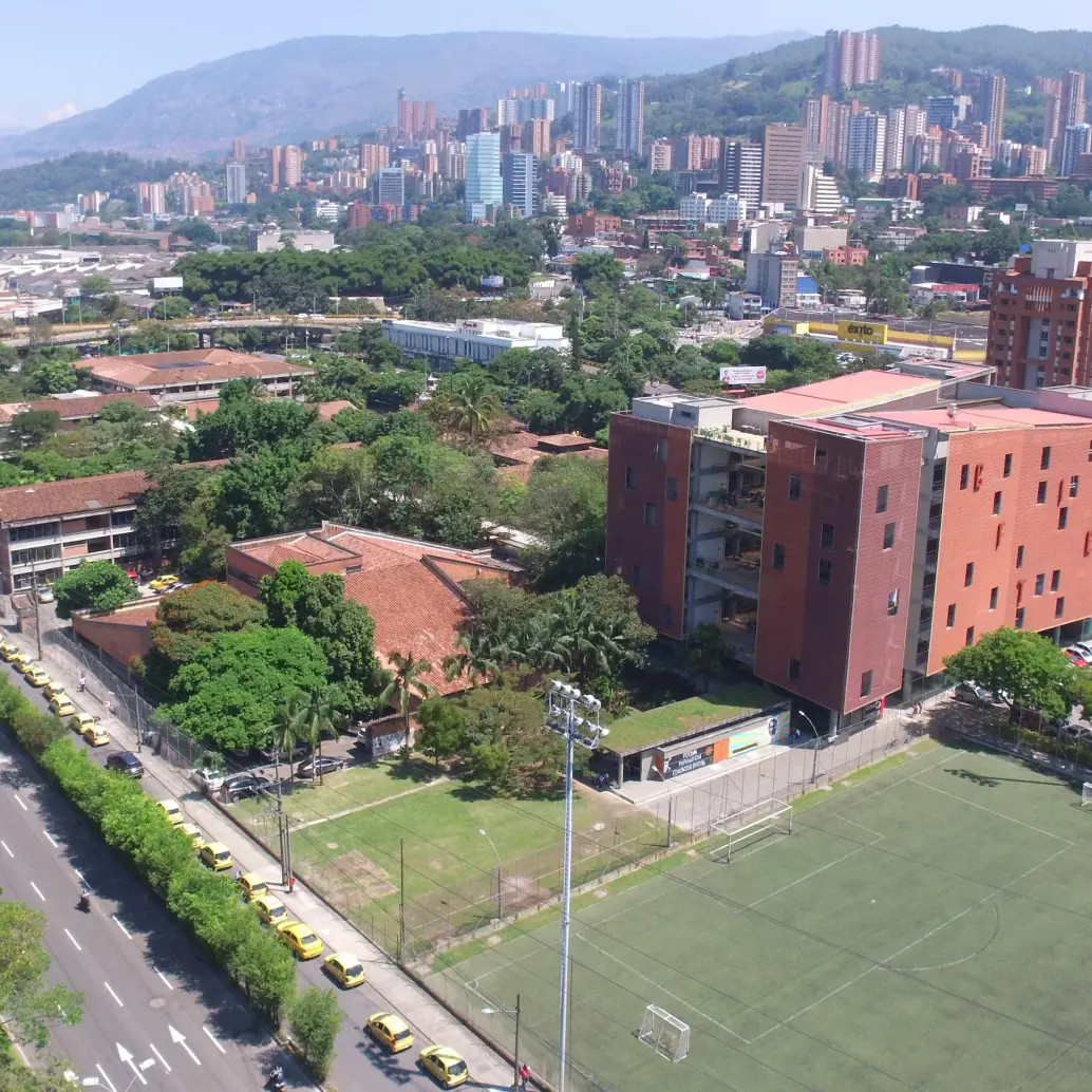 El Politécnico Colombiano Jaime Isaza Cadavid, desde arriba. FOTO Cortesía POLI