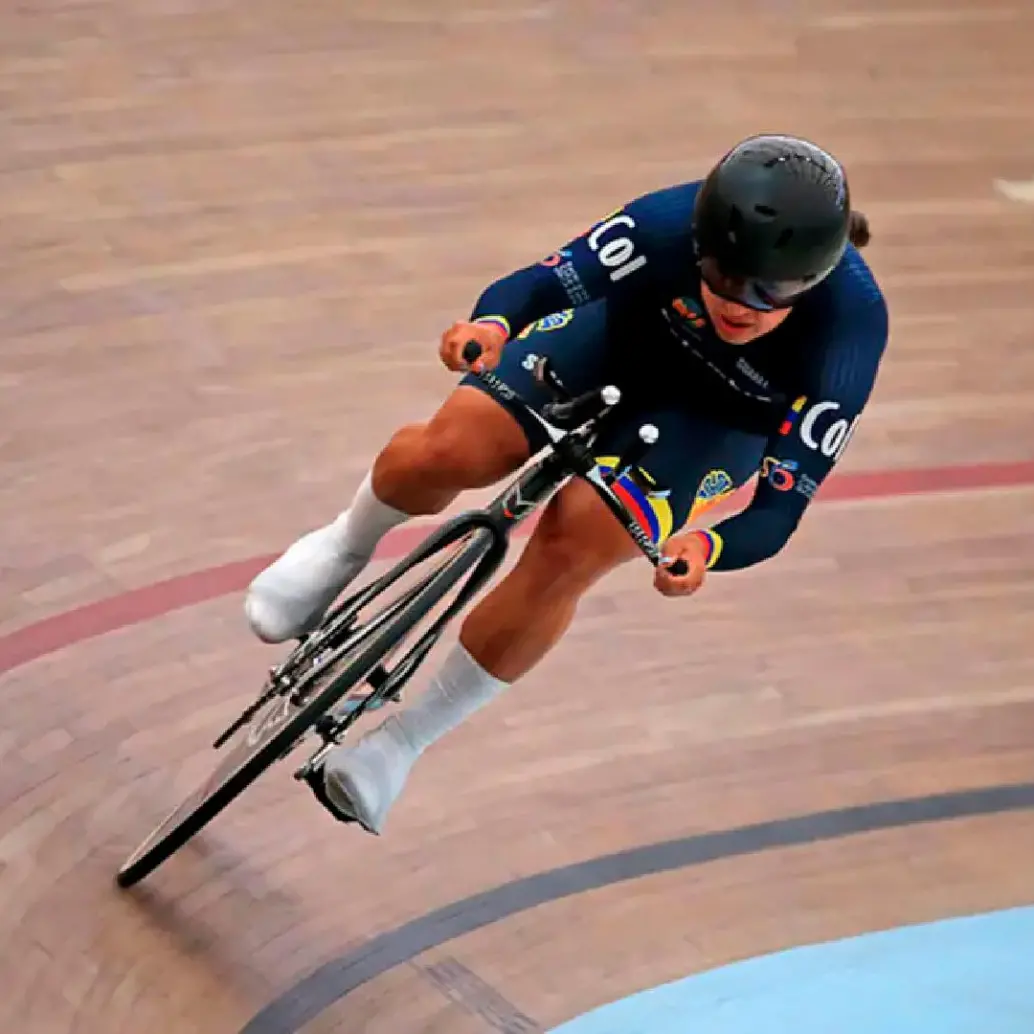 Valeria Hernández, figura de Colombia en el Mundial de pista juvenil-2025. FOTO CORTESÍA FEDECICLISMO