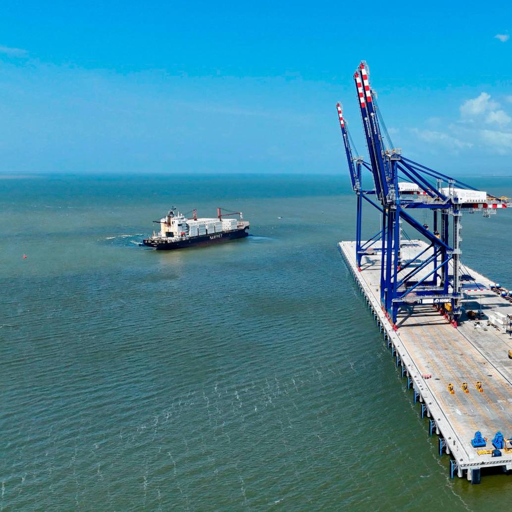 Las pruebas en Puerto Antioquia se limitan a movimientos internos y marítimos, por lo cual no implican el embarque de carga de exportación ni el ingreso de mercancías por la puerta principal. FOTO: CORTESÍA