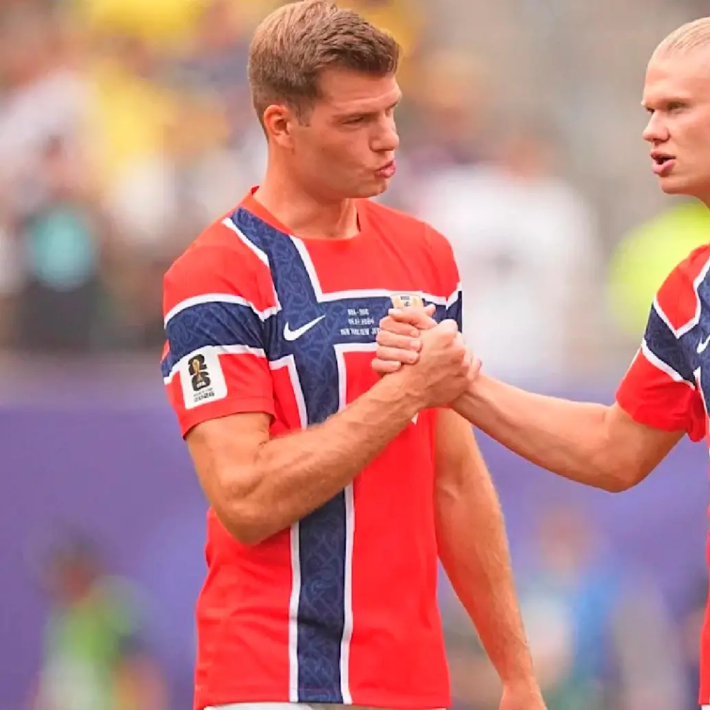 Alexander Sørloth y Erling Haaland, dos de los referentes de Noruega en el Mundial. FOTO GETTY