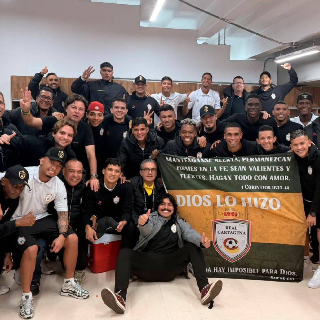 Real Cartagena celebra su bueba campaña en el actual Torneo Betplay. FOTO X-REAL CARTAGENA