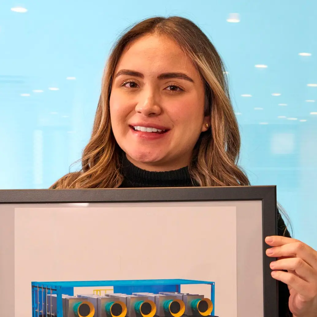 Mariana Pérez, ingeniera antioqueña de 27 años, fue reconocida por la Oficina Europea de Patentes. FOTO Cortesía 