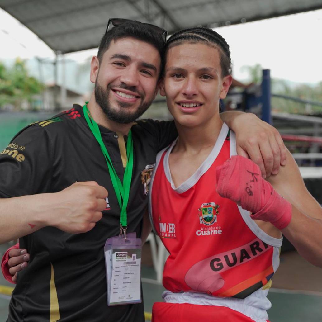 Pablo Castaño, boxeador del Municipio de Guarne que destacó por su estilo en Boxeo durante los Juegos Departamentales 2025. Foto: Cortesía @necio.audiovisual. 