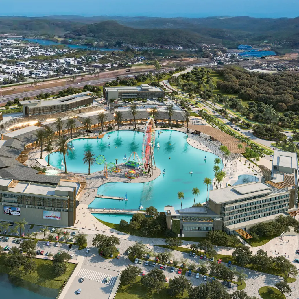 Así se verá Kristal Malls, un proyecto que entrará en operación en el año 2029. Fotos Renders ilustrativos del proyecto - cortesías