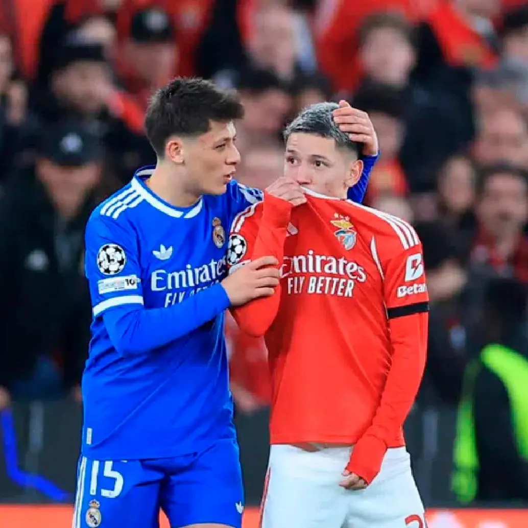 El nuevo cambio en la normativa Fifa se produce luego de que el argentino del Benfica, Gianluca Prestianni, insultara supuestamente al brasileño Vinícius, del Real Madrid. FOTO AFP