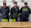 Los ladrones y el automotor en que huyeron fueron puestos a disposición de la Fiscalía. FOTO: CORTESÍA POLICIA