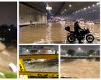 El nivel del río Medellín generó la inundación en el soterrado de Parques del Río, sentido sur – norte. FOTOS: CORTESÍA DENUNCIAS ANTIOQUIA