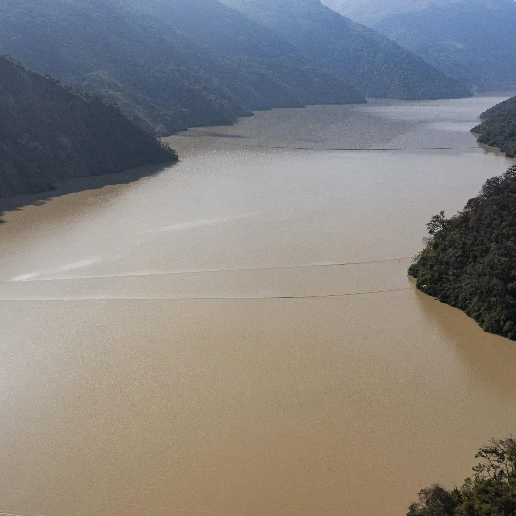 Aspecto del embalse de Hidroituango. FOTO: Manuel Saldarriaga Quintero