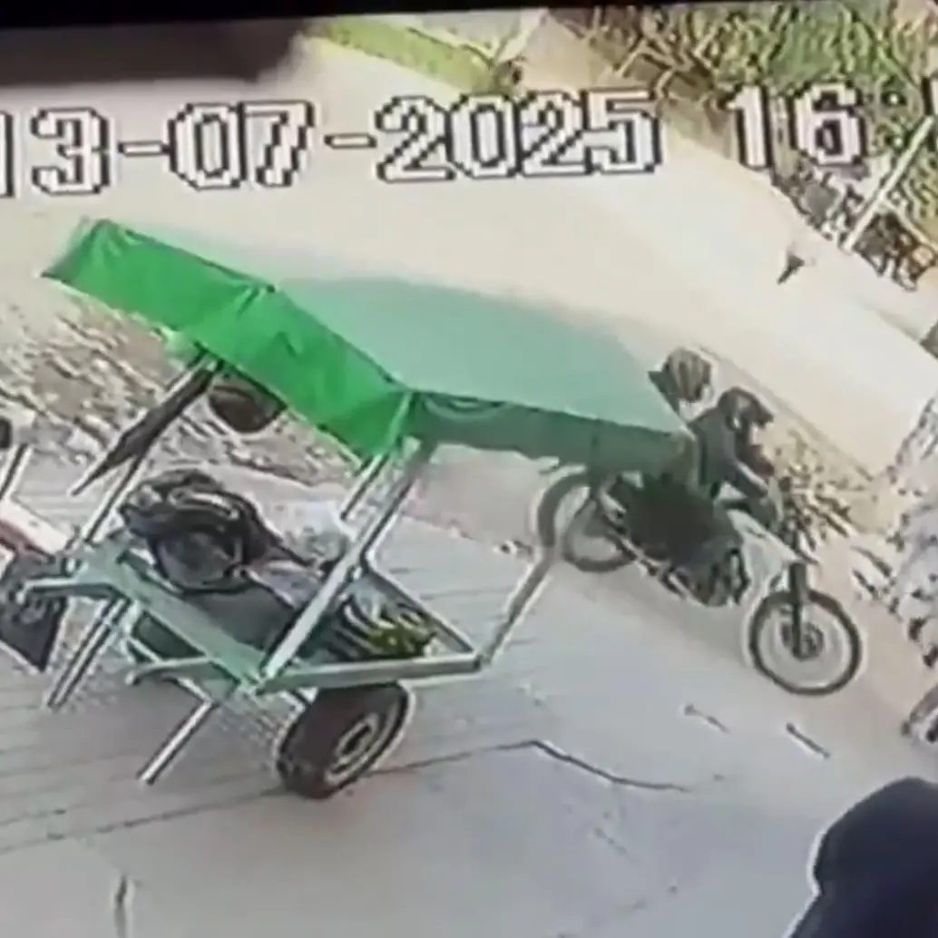 Captura de las cámaras de seguridad del sector segundos antes de la tragedia. FOTO: Captura de video