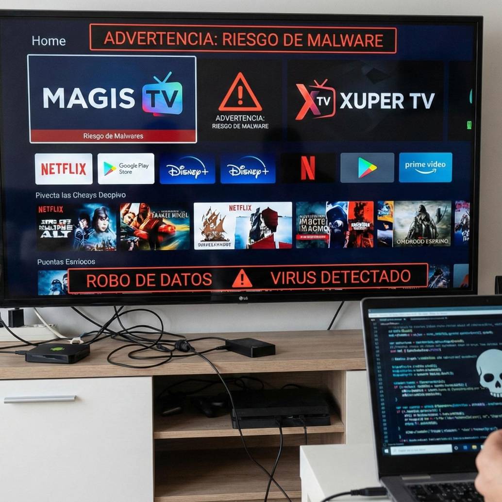 Plataformas oficiales como YouTube, Pluto TV o Vix permiten acceder gratis a contenido legal sin los riesgos de malware asociados a aplicaciones no oficiales. FOTO: Generada con IA