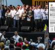 El ‘tarimazo’, fue un evento controversial ocurrido el 21 de junio de 2025, donde el presidente Gustavo Petro compartió escenario con cabecillas de bandas criminales del Valle de Aburrá. FOTO: Julio César Herrera