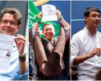 Alejandro Gaviria, Carlos Amaya y Camilo Romero. FOTO TOMADAS DE TWITTER @agaviriau, @CarlosAmayaR y @CamiloRomero