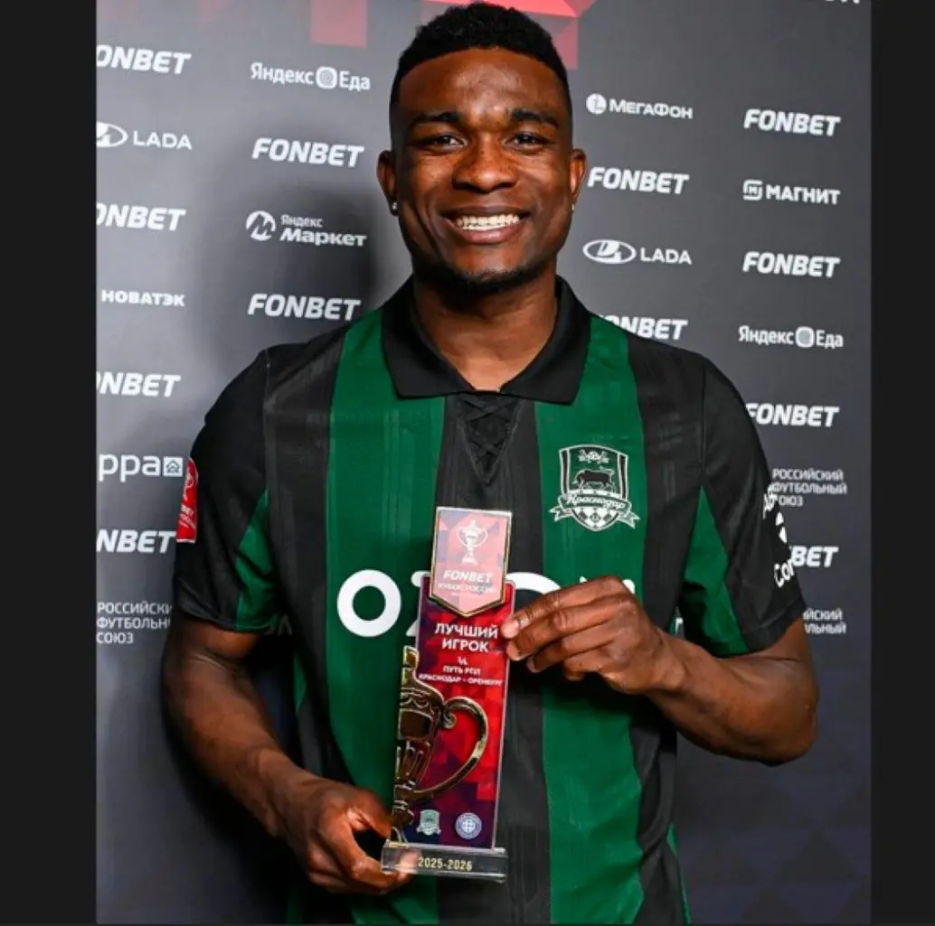 Constantemente el colombiano Jhon Córdoba es exaltado como jugador del partido con el Krasnodar en Rusia. FOTO TOMADA X@FCKrasnodar