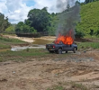 La camioneta en la que se movilizaban fue hallada incinerada. Foto: cortesía.