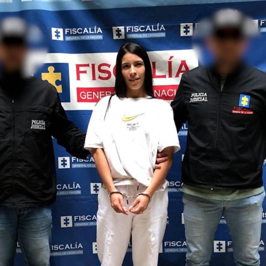 La mujer, identificada como Laura Inés Arroyave Rincón<b>,</b> era la encargada de reclutar a los jóvenes para el envío de la droga. FOTO: cortesía Fiscalía General de la Nación