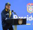 El presidente Gustavo Petro durante la presentación del fusil Jaguar. Foto: Presidencia