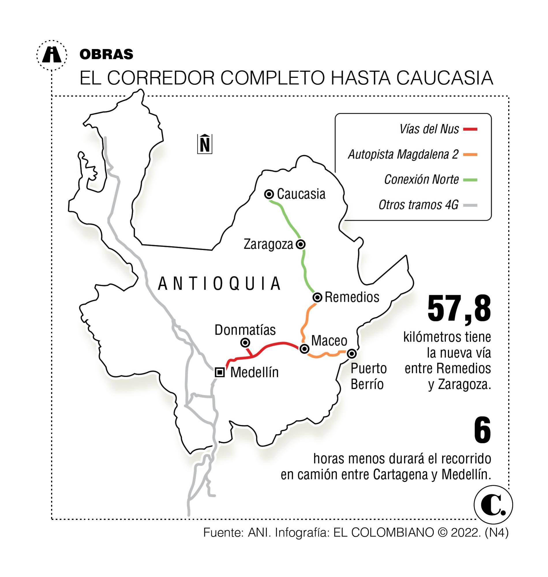 Entre el Nordeste y el Bajo Cauca se estrena hoy la cuarta vía 4G de Antioquia