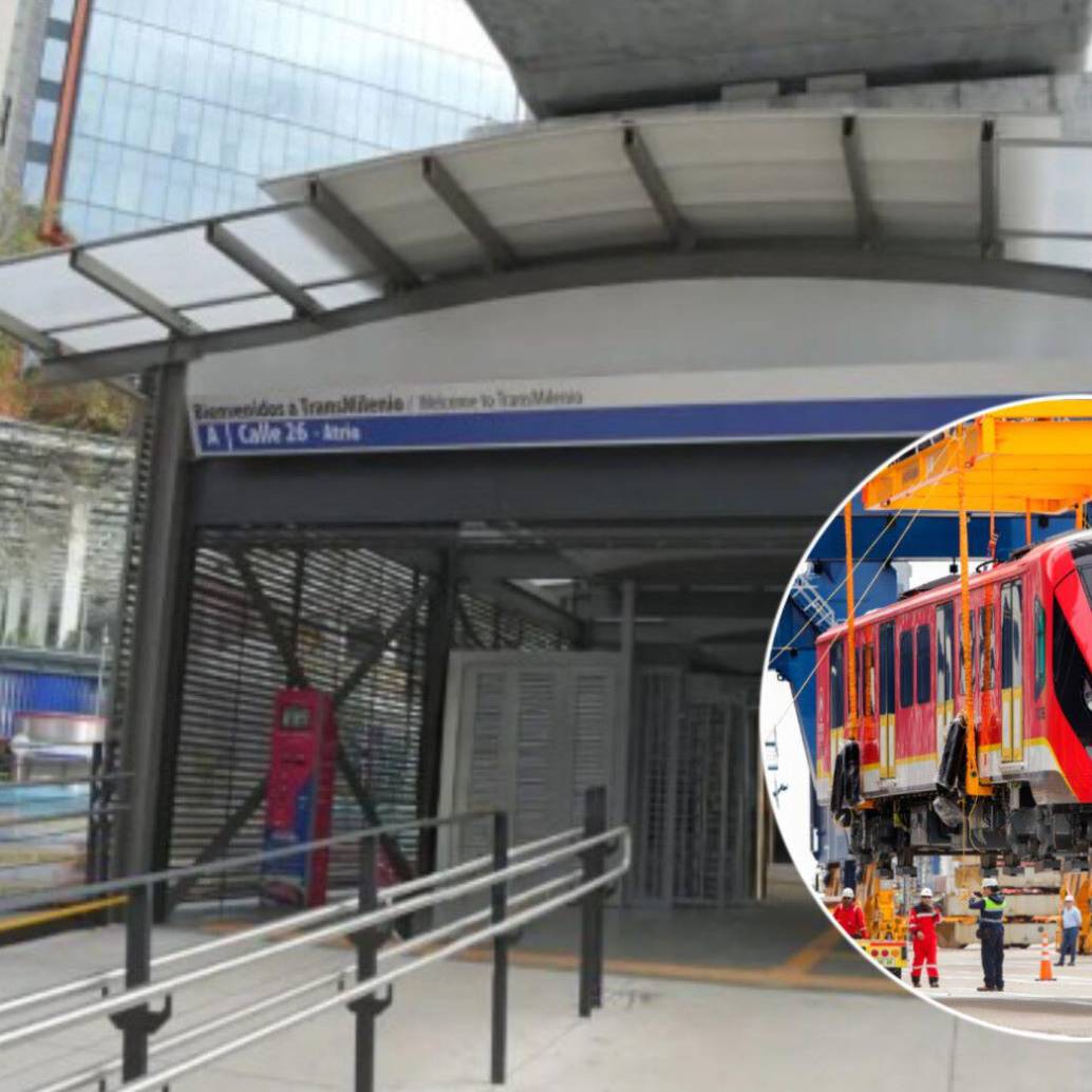 La estación Calle 26- Atrio estará integrada con la Línea 1 del Metro de Bogotá. Fotos: Transmilenio y Colprensa