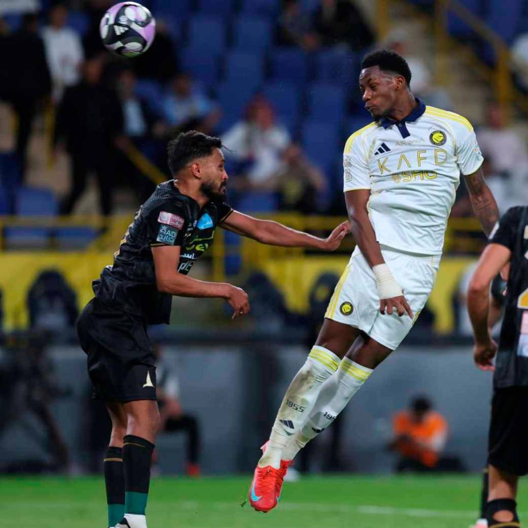 El delantero colombiano Jhon Jáder Durán volvió a marcar en la Liga de Arabia, esta vez en la victoria 2-0 del Al Nassr. FOTO: Tomada de X @AlNassrFC_EN