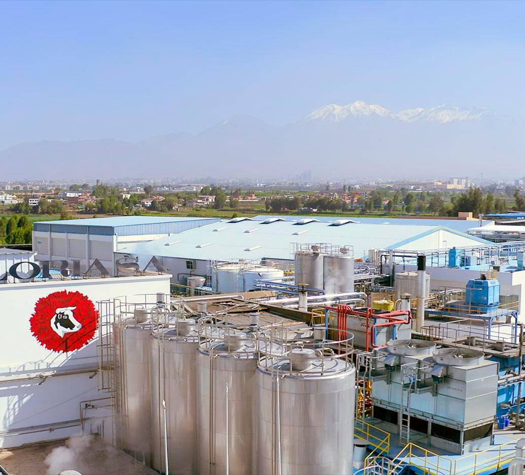 Planta de producción de lácteos en Cogua, Cundinamarca, donde el Grupo Gloria apagó sus equipos y calderas tras anunciar el cierre definitivo de la operación. FOTO GRUPO GLORIA