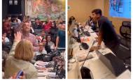 La intervención del consejero del CMJ, Camilo Restrepo, generó rechazo entre los concejales de Envigado. FOTO: Captura de video