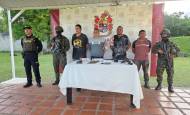 Los detenidos tras la operación militar en Támesis. FOTO: Cortesía Séptima División del Ejército