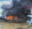 Dragas destruidas por el Ejército en el Bajo Cauca. FOTO: CAPTURA DE VIDEO POLICÍA