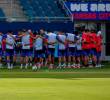 La Selección y una de las muestras de unión que ha tenido durante los entrenamientos previos al partido frente a Suiza. FOTO JUAN ANTONIO SÁNCHEZ