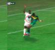 El Deportes Quindío se impuso con un gol de penalti que se produjo por una jugada cuando corría el primer minuto del tiempo de adición. Foto: captura de pantallla