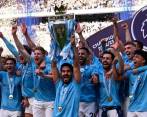 El festejo del Manchester City en la Premier League. FOTO AFP