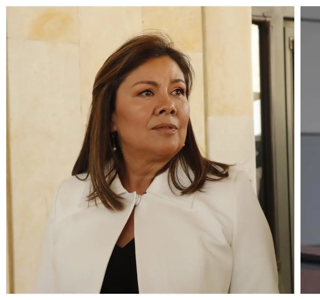 A la izquierda, la fiscal General Luz Adriana Camargo. A la derecha, el exministro y hoy embajador Iván Velásquez. FOTO: imagen tomada de redes.