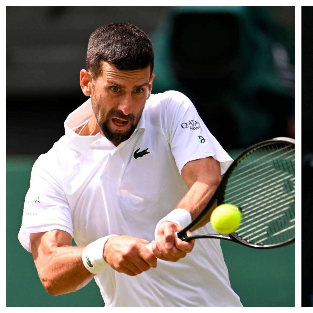 Sinner y Djokovic se enfrentarían en semifinales si avanzan victoriosos en cuartos de final de Wimbledon. Foto: GETTY y XINHUA