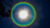 Este halo Solar se viene presentando desde el pasado 1 de marzo y se ha podido observar en varios ciudades de Colombia. FOTO: Jaime Pérez
