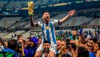 Lionel Messi fue el más aplaudido este domingo e la final de Qatar. En su quinto mundial logró ser campeón. Foto: JUAN ANTONIO SÁNCHEZ.