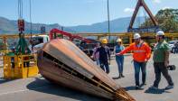 La plomada colgó durante 20 años en el puente de Punto Cero. Foto: Esneyder Gutiérrez