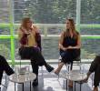 La directora de EL COLOMBIANO Luz María Sierra conversa con Margarita Gómez, primera dama de Medellín; Susana Ochoa, primera dama de Antioquia; y Lina Vélez de Nicholls, presidenta ejecutiva de la Cámara de Comercio de Medellín para Antioquia. FOTO Sebastián Carvajal.