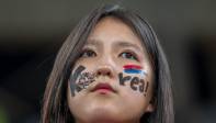 Tristeza en el rostro de esta coreana al finalizar el partido. FOTO Juan Antonio Sánchez