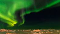 La aurora boreal en Dinamarca, se puede observar en el archipiélago de las Islas Feroe, situado entre el mar de Noruega y el Atlántico Norte. Foto: Getty