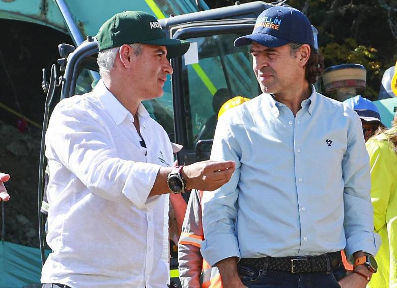 El gobernador de Antioquia, Andrés Julián Rendón, y el alcalde de Medellín, Federico Gutiérrez, presentaron este mes su rendición de cuentas de sus dos años de gobierno. FOTO MANUEL SALDARRIAGA